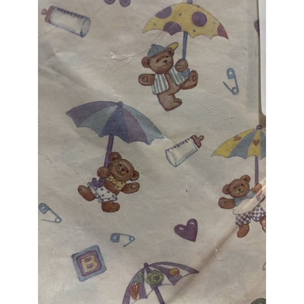 Vintage Pastel Baby Gift Wrap, Artfaire Nursery Wrapping Paper New Old Stock